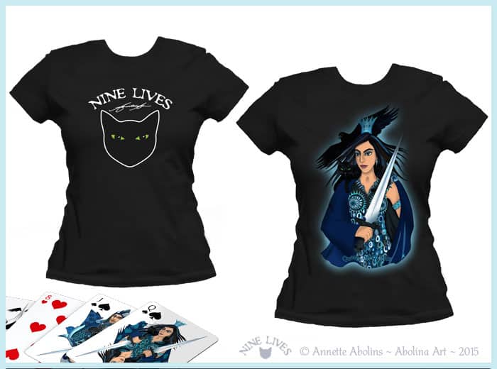 Nine Lives T-shirt designs