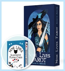 Free deck of Playing Cards with Nine Lives Tarot