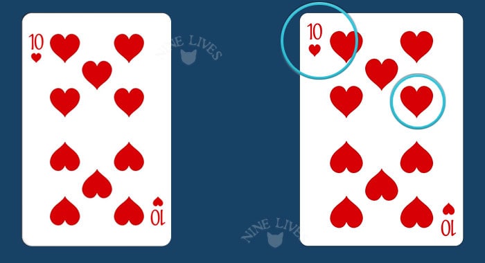 Nine Lives playing card pips