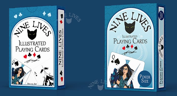 Tuckbox 1st & 2nd edition Nine Lives Playing Cards