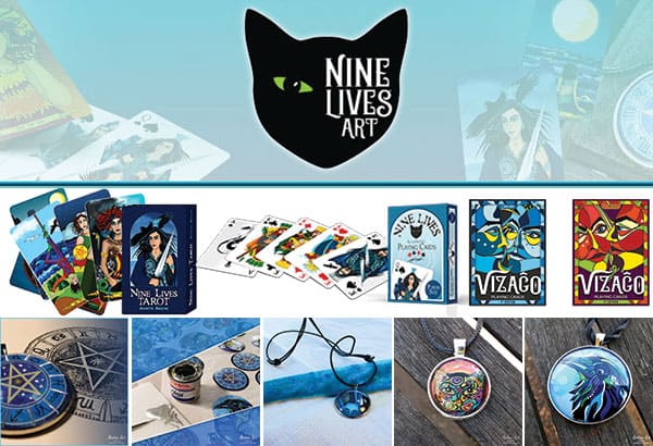 Nine Lives Art site launch collage