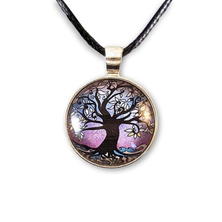 25mm tree of life pendant - Lilac Winter