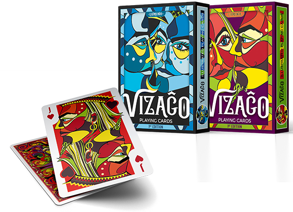 Tuck box and cards from VIZAGO playing cards
